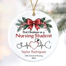Personalized Nursing Student Ornament, Future nurse gift, Nursing Student Gif...