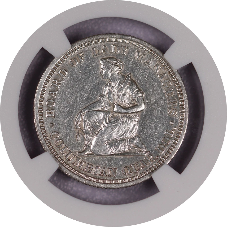 1893 25C Columbian Exposition Isabella Commemorative Quarter NGC AU Details - Image 4 of 4