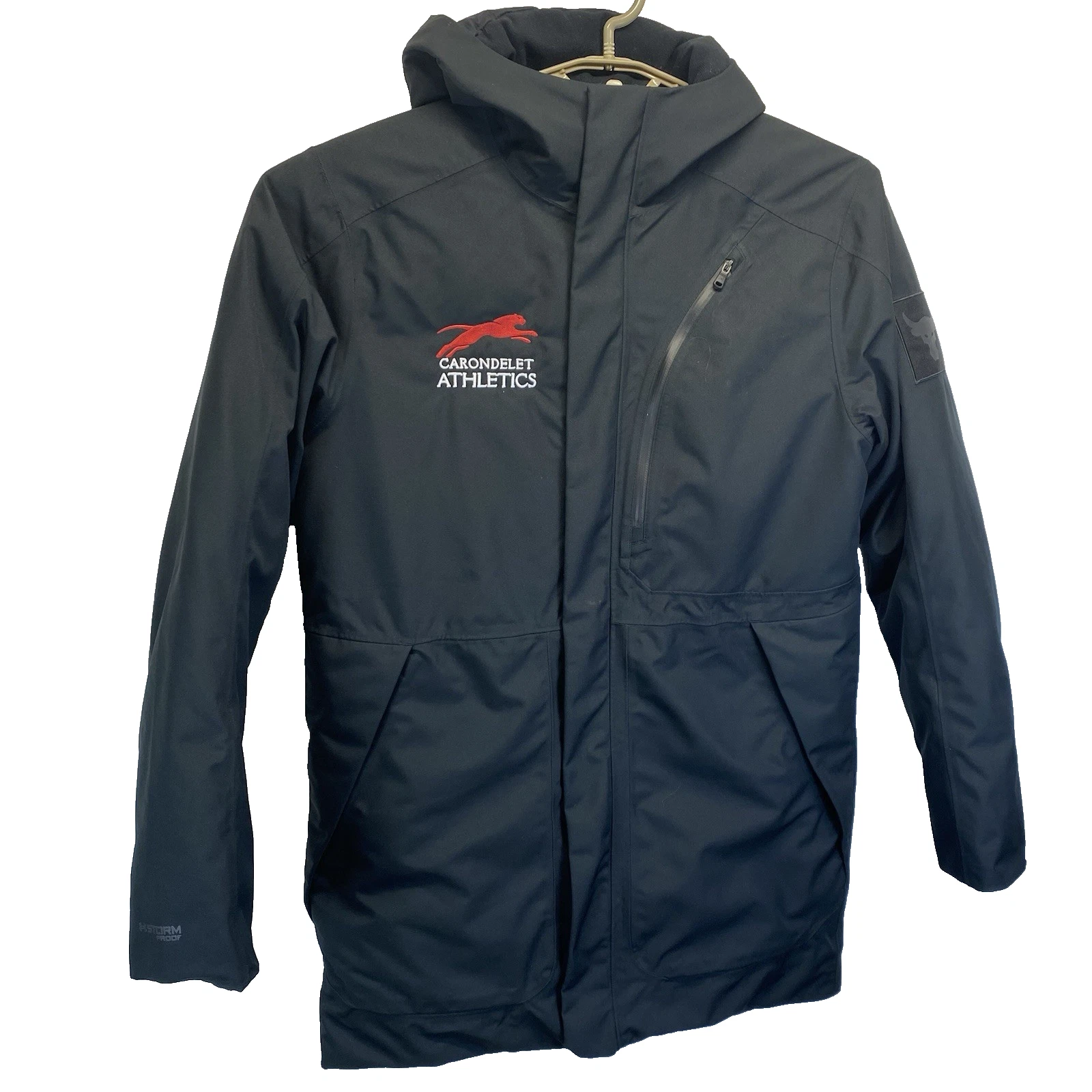 Under Armour Hooded Storm Proof Jacket Men’s M Cold Gear Insulated Ski Snow ***