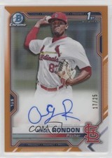 2021 Bowman Chrome Prospect Orange Refractor 17/25 Angel Rondon Auto 4l3