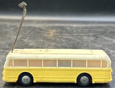 EH vintage Eheim HO scale trolley bus model Made In W-Germany White & Yellow