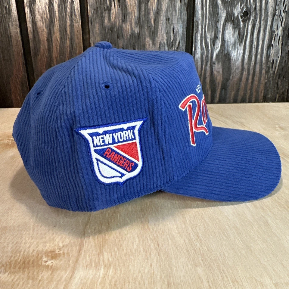 Gorra New York Rangers Snapback Pana 47 Marca Hitch Script Años 90 Estilo Retro Foto 2 de 4