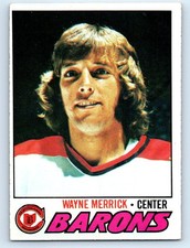 1977-78 Topps #176 Wayne Merrick Creases Cleveland Barons