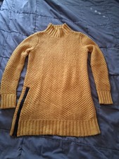 Banana Republic Knit Sweater Dress Women's Small Yellow Long Sleeve Z1