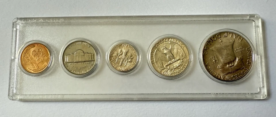 1958 US Mint Uncirculated 90% Silver 5 Coin Set In Whitman Holder- Philadelphia  - Image 2 of 2