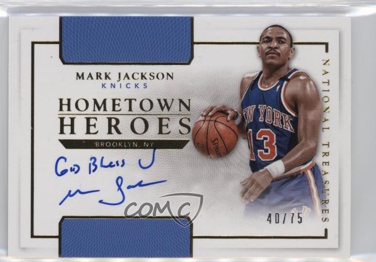 2015-16 Panini National Treasures Hometown Heroes 40/75 Mark Jackson Auto 0o9