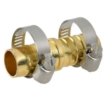 Expert Gardener Metal Coupling Hose Mender In Gold Brand New