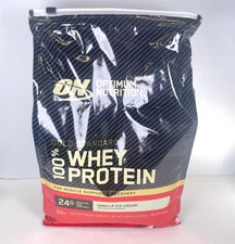 OPTIMUM NUTRITION 100% Gold Standard Whey Protein Vanilla Ice Cream 10 lb Bag