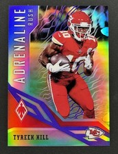 TYREEK HILL #14 /75 2018 PANINI PHOENIX CHIEFS ADRENALINE RUSH PURPLE