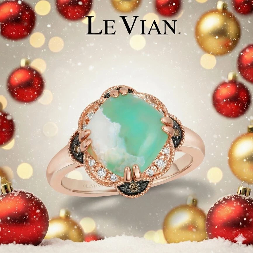 LeVian 925 Sterling Silver Rose Gold Plated 3.35 cts Aquaprase Ring - Size 8 - Image 3 of 4