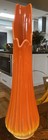 Vintage L.E. Smith Glass “Orange Bittersweet” Swung Glass 22” VASE mod decor MCM