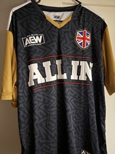 AEW Wrestling All In Wembley London UK 2023 Official Football Shirt Jersey XL
