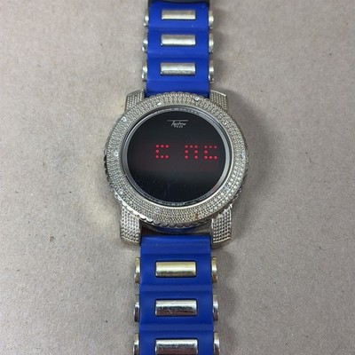 Techno Pave 7762 Red LED Digital Touch Watch Scrolling Screen Tested Works