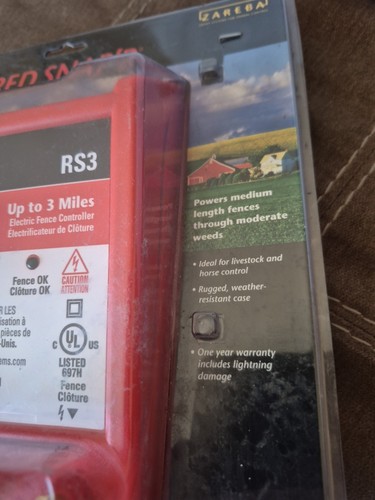 New RED SNAP'R Zareba RS3 Electric Fence Controller 3 Mile Range 115V04J-4 AC - Picture 2 of 6