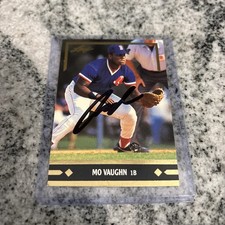 Mo Vaughn Signed Autograph 1991 Gold Leaf Rookies Card #BC7 Boston Red Sox