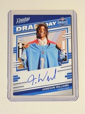 2022 Prestige Jameson Williams Draft Day Rookie Auto On Card Autograph SSP RC. rookie card picture