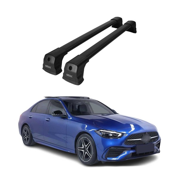 DachträGer GrundtäGer FüR Mercedes C Klasse W206 Limo 2021-2025 75Kg Alu Schwarz-image