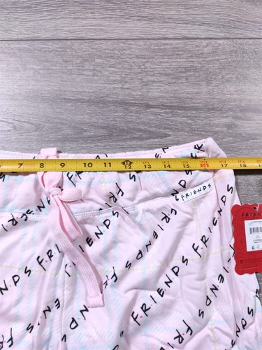 Friends Pajamas Adult Large 12-14 Pink Lounge Pant Drawstring Jogger Womens PJs - Picture 5 of 8
