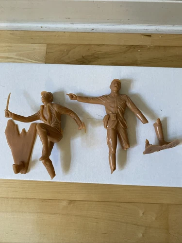 Japanese Soldiers Vintage Louis Marx & Co WWII 6" - Lot of 2 READ