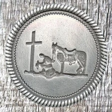 WESTERN COWBOY CHURCH PRAYING COWBOY CONCHO CON938-A