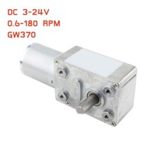 Motor de engranaje helicoidal turbo DC 3-24V 0,6-180 RPM mini motor de caja de cambios eléctrica GW370