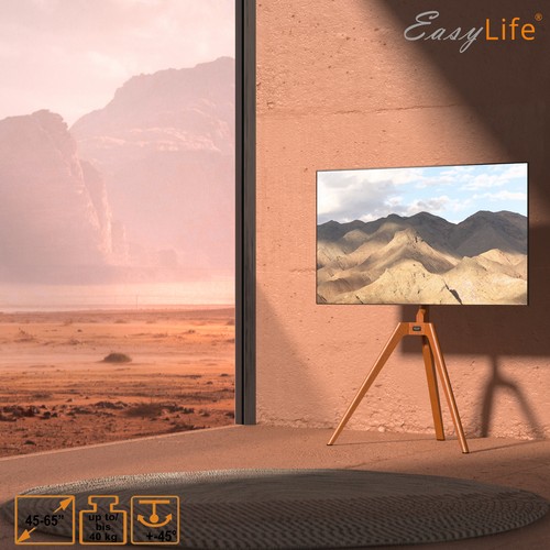 EasyLife - Cavalletto Treppiede Legno Tv-Stativ 45 Fino 65 Pollici, Girevole ♻️ - Bild 9 von 12