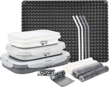 (NEW) ASAP SIMPLE - Eco Friendly Kitchen Set - Gray 17 piece set