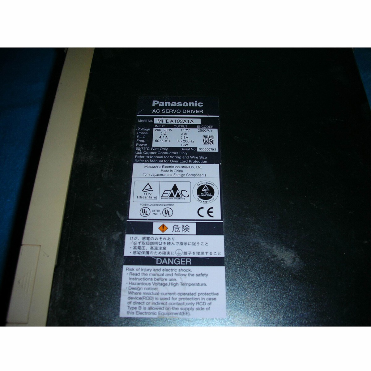 For Panasonic MHDA103A1A Used AC Servo Driver Free Shipping For Panasonic MHDA103A1A Used AC Servo Driver Free Shipping