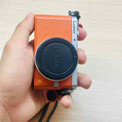 Panasonic Lumix DMC-GM1 Digital Camera Orange Battery + Charger