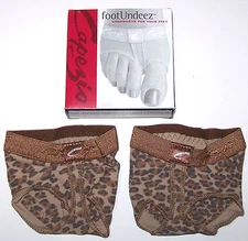 Capezio FootUndeez Toe Shoe Foot Underwear Turns Leopard Animal Print New Adult