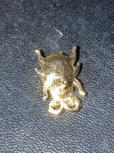 Ballou Ladybug Pin Gold Tone Red Rhinestone Tie Tac  MINT - Picture 3 of 7