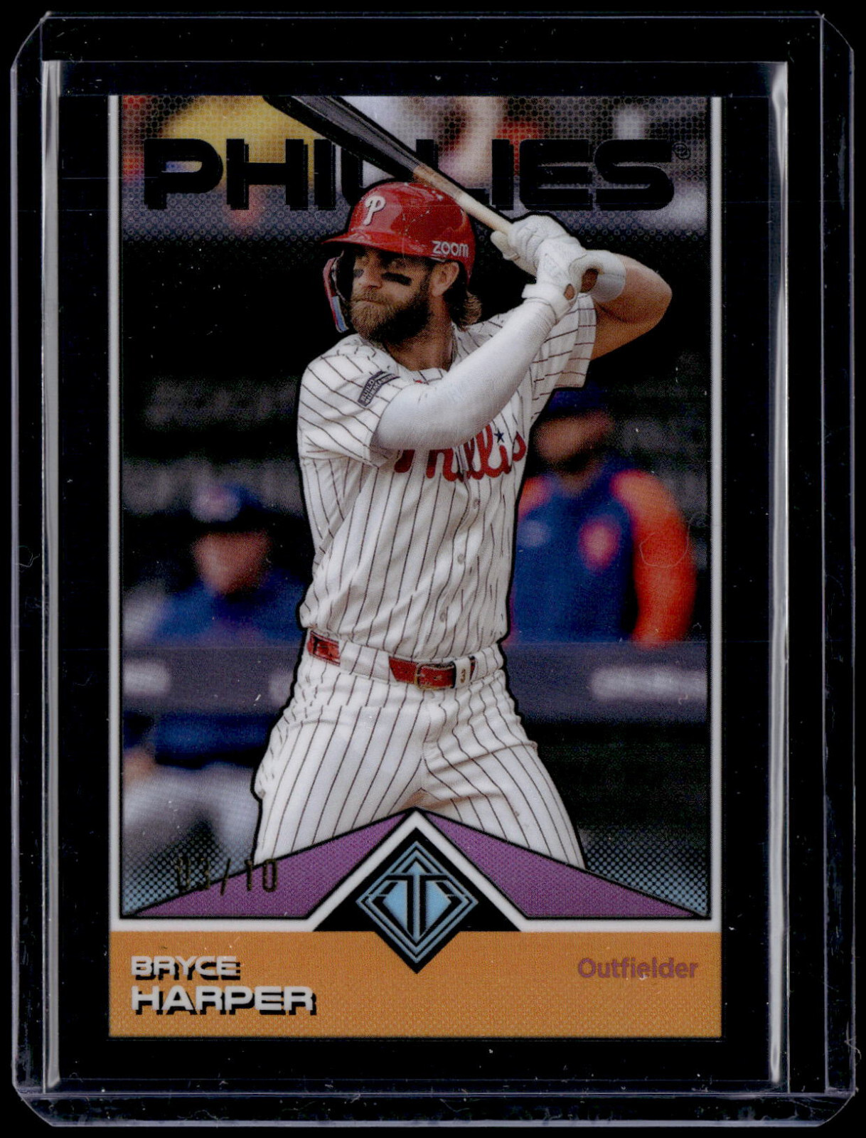 2024 Topps Transcendent Icons Chrome Black Refractor #32 Bryce Harper 3/10
