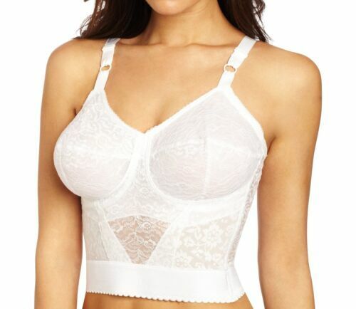 Matalan White Underwired Padded Longline Pre-loved Bra Size 38D
