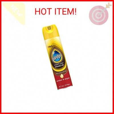 Pledge Moisturizing Oil Spray, Amber & Argan Scent, Nourishes, Protects and Revi
