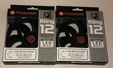 2 Thermaltake Riing 12 LED case computer Fan CL-F038-PL12WT-A Free Shipping