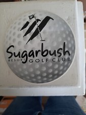 vtg -POLE GOLFOWE SUGARBUSH w CLUB SUGARBUSH Warren Vermont naklejka Nowa