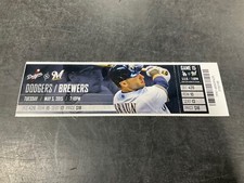 BREWERS 2015 TICKET STUB 5/5/15 VS DODGERS~Daniel Coulombe DEBUT