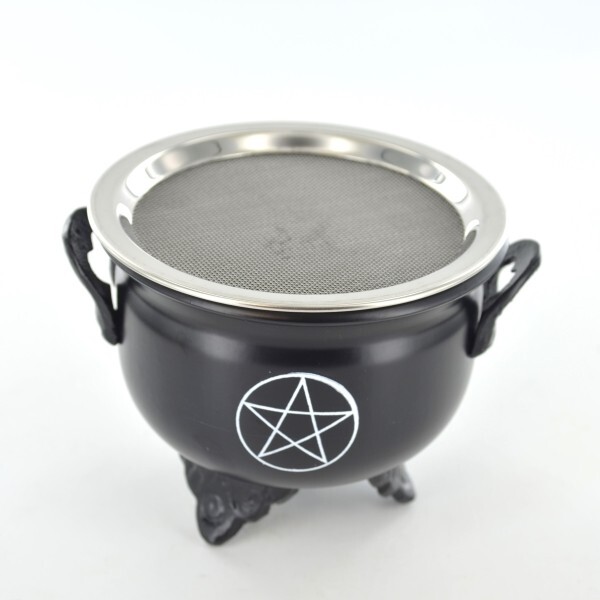 Pentagram Cauldron Incense Burner 10cm 40041 pagan wicca, altar accessory
