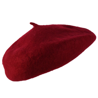 Classic Red Wool Beret from Paris Traditional women main image 3