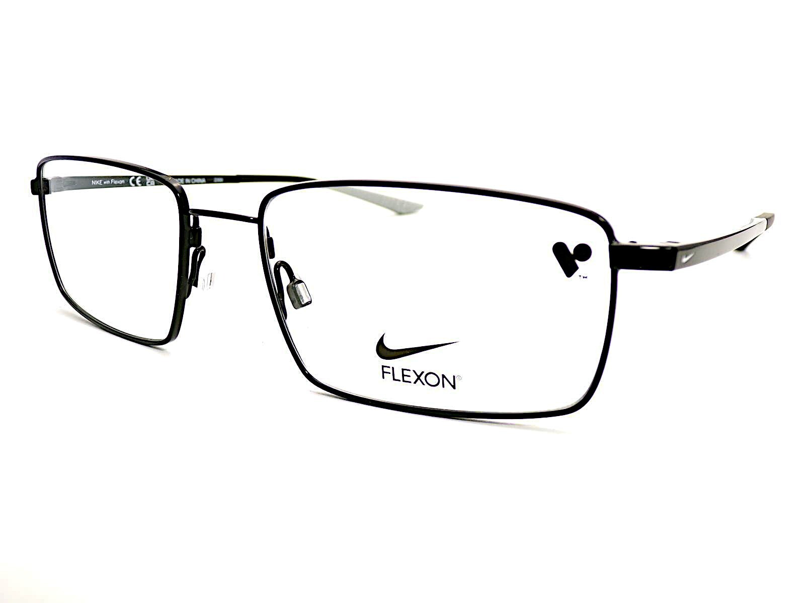 Nike Flexon Glasses Frame Black with Grey Tips Men's 57mm Eyeglasses 4305 001