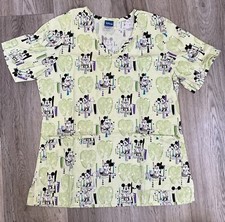 Disney Scrub Top Mickey Mouse Nursing Medical Size Small EUC