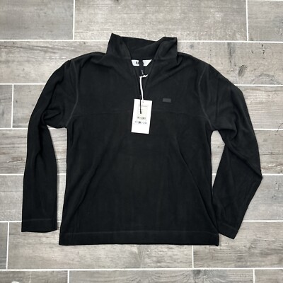 Rains Mens Addis Soft Fleece Half Zip Jacket Size S Black NEW WITH TAG