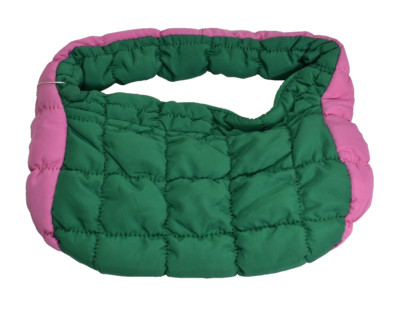 Do Everything in Love Bag Quilted Small Handbag Puffer Tote Soft Green Pink