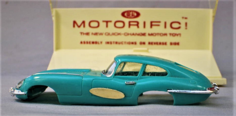 Vintage Ideal Motorific! Plastic Jaguar XK -E Car Body in Display Case ...