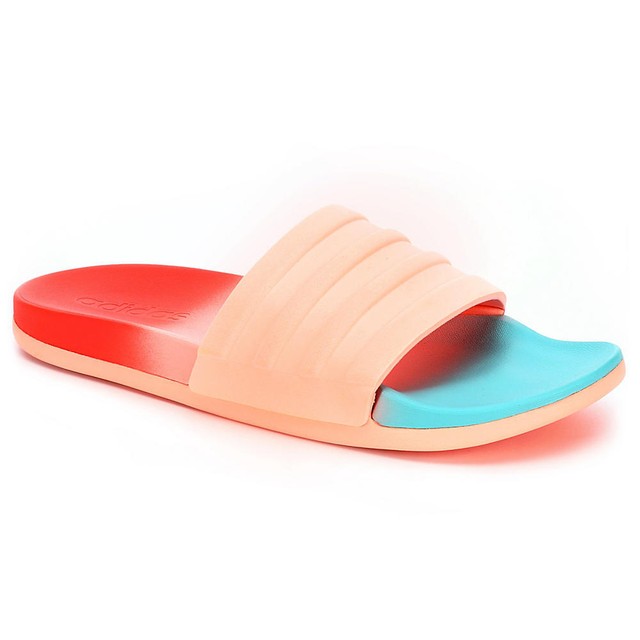 adidas slides women blue