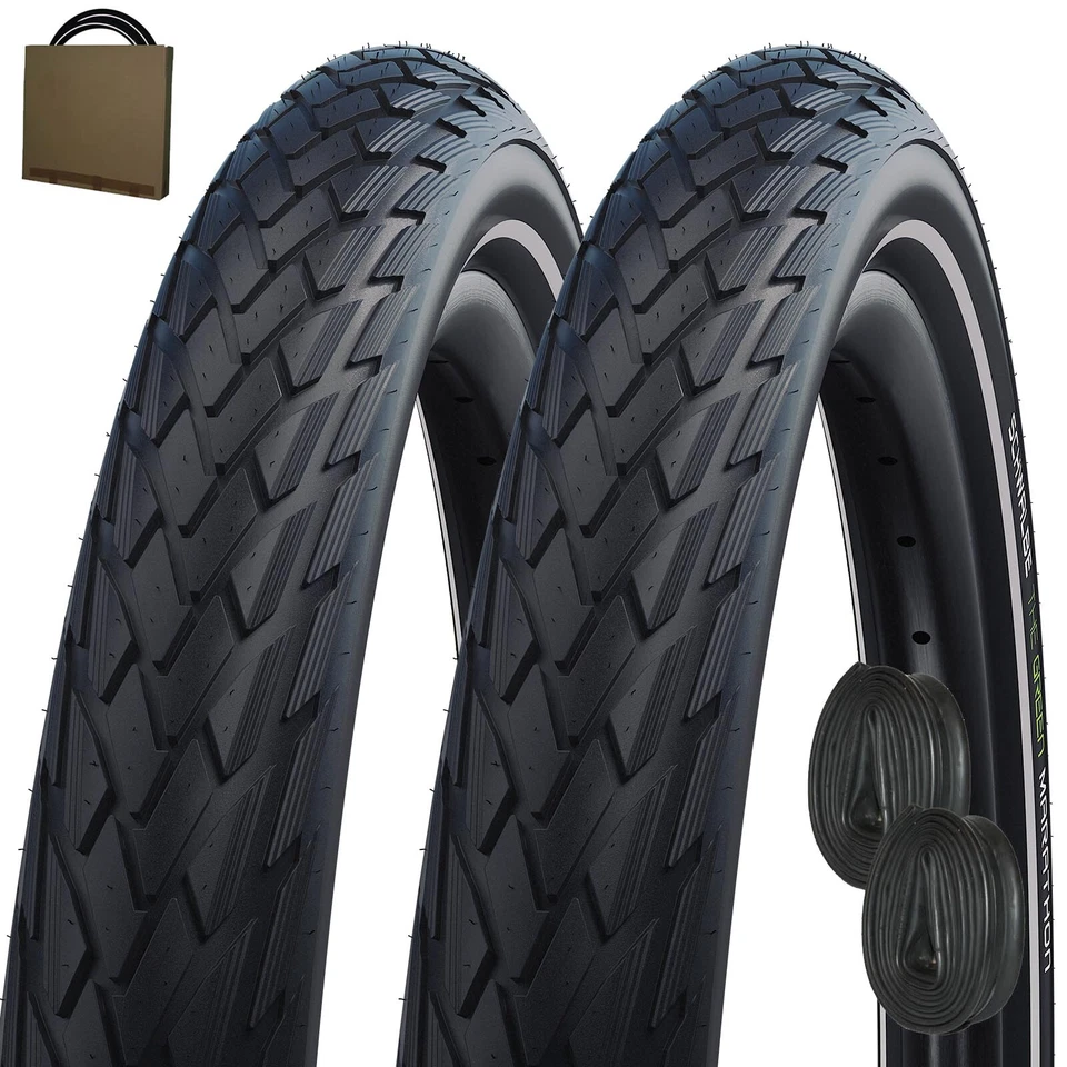 2x SCHWALBE Reifen Green Marathon 20 - 28 Zoll HS620 Reflex Protection 5