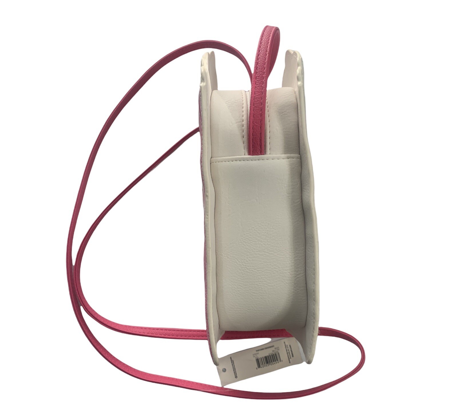 No Boundaries Womens Novelty Pink/White Crossbody Popcorn Purse Handbag