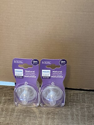 Philips Avent Natural Baby Bottle Nipple Lot of 2 - 2 packs 0m - New