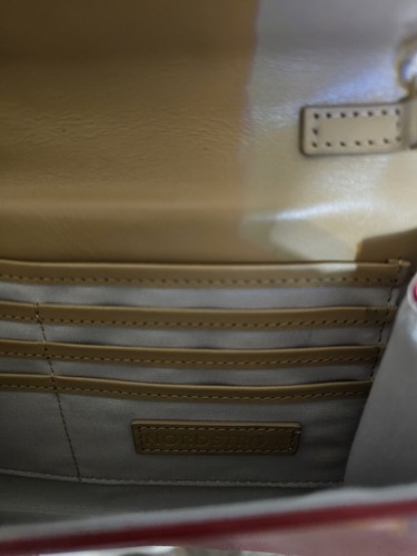 Nordstrom Leather Clutch Red Aurora - Picture 5 of 6