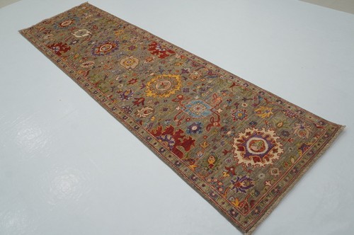 3 x 10 ft Gray Bidjar Oriental Afghan Hand knotted Transitional Runner Rug - Picture 2 of 19
